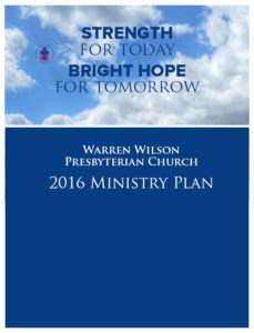 Warren Wilson Presbyterian Church - Ministry Plan